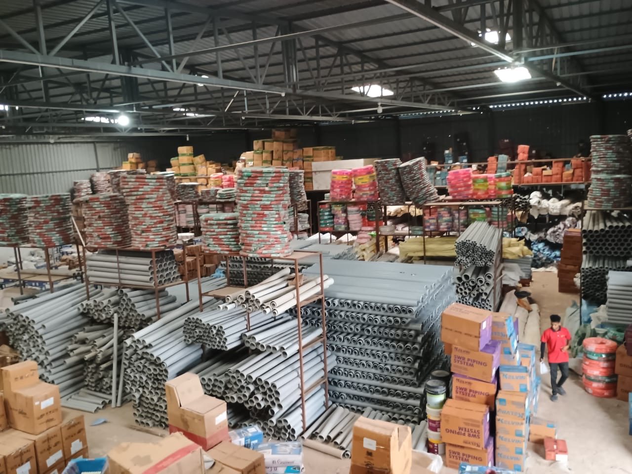 Warehouse pipe stock at Shreya Polymers